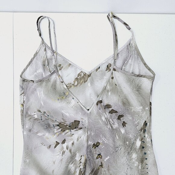 Vtg Y2K Victoria Secret Babydoll Silk Slip Dress M Gray Grassland Coquette Fairy - Picture 15 of 16